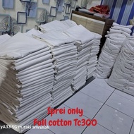 (Sale) Sprei Hotel Sprei Only Polos Putih Full Cotton Tc 300 Asli