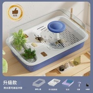 【升級款附水泵可淋浴沖背】烏龜缸 家用造景生態缸 中小型水族箱 陽台客廳龜龜飼養箱飼養缸 家用龜箱