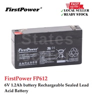 FirstPower FP612 6V 1.2Ah battery Rechargeable Sealed Lead Acid Battery X1