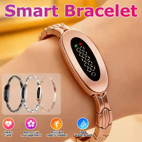 LIGE Steel Women Smart Watch Bluetooth Smart Bracelet Sport Fitness Tracker Heart Rate Monitor IP68