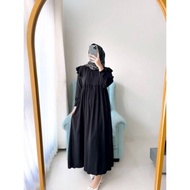 Azahra Baju Gamis Midi Dress Remaja/Terbaru Gamis Midi Putih Polos