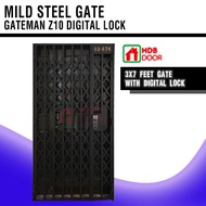 Gateman Z10 Digital Lock with 3X7 Feet Mild Steel Gate