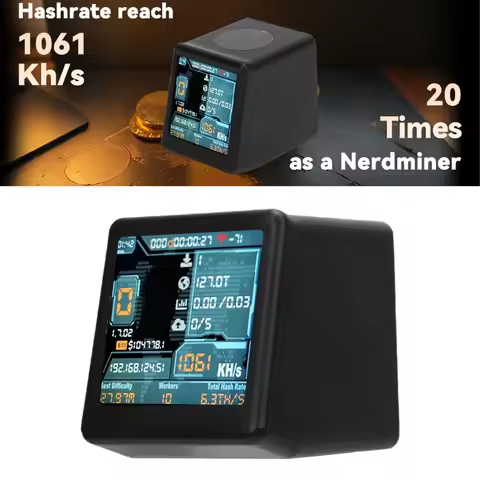 Bitcoin Lottery Miner 1060KH/s Hashrate USB BTC Miner Machine with 1.54 Inch Display for Bitcoin Dog