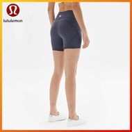 New 3 Color Women Lululemon Spliced Yoga Shorts pocket Hot Pants 19011