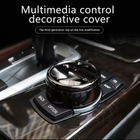 Car Multimedia Button Knob Cover Ceramic Black For BMW X1 F25 X3 X4 F15 X5 F16 X6 1 2 3 5 Series F10