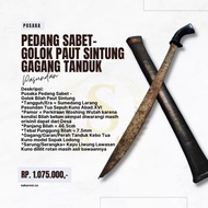 Pusaka Pedang Sabet Golok Buhun Pasundan Gagang Tanduk Tua Langka Kuno