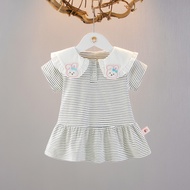 Girl Short-Sleeved Dress Summer Dress 1 Baby Girl Fashion Princess Dress Top Skirt One Year Old 4 Ba