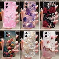For Tecno Spark 30 5G Case Tecno KL8 Clear Luxury Fashion Butterfly Flower Soft TPU Silicone Jelly P