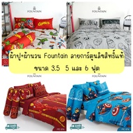 (Bed Sheet + Duvet) Fountain Cartoon Pattern Genuine Copyright Avengers Bedding Set Complete Duvet C