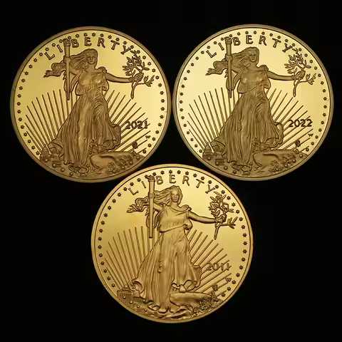 2022 2021 2011 USA Liberty Eagle 40*3mm Copy Coin American Gold Coin United States of Liberty Eagle 