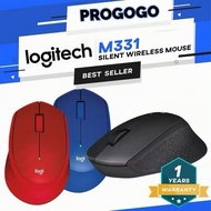 Logitech M331 Silent Plus Wireless Mouse 2.4G Nano Receiver 1000DPI Klik Senyap PC Laptop