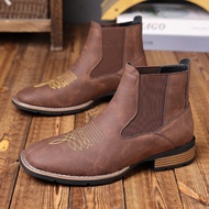 R003 Chelsea boots Embroidered Chelsea boots Men Martin boots 10.20