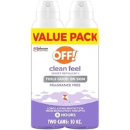 OFF Clean Feel Insect Repellent Aerosol with 20% Picaridin - Long-Lasting DEET-Free Protection from 