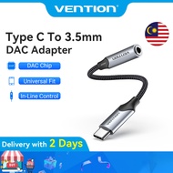 Vention USB C to 3.5mm AUX Headphone Adapter Type C Dongle Audio Jack Converter with DAC Chip iPhone