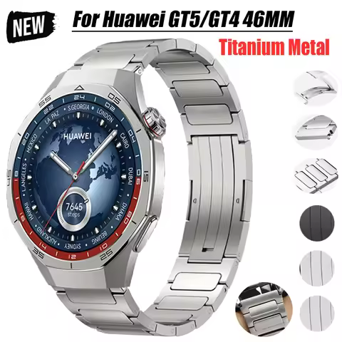 22mm Strap For Huawei GT5pro 46mm Correa Titanium Metal Bracelet For Huawei Watch 3 4 pro GT2e GT5 4