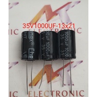 (Combo of 5) Capacitor 35V1000UF 1000UF35V 35V 1000UF Size 13 x 21mm (piece)