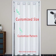 Full 270CM 300CM customized door curtain customized with rod window cabinet curtain