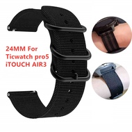 Suitable for Ticwatch Pro5 / ITOUCH AIR3 Strap Nylon Wristband Replacement Bracelet for Fossil Q Men's Q Machine Hybrid Watch