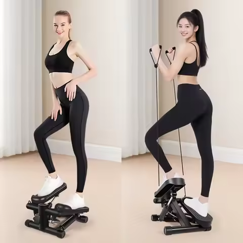 Gym Mini Twist Stepper Exercise Aerobic Fitness Walking ABS Machine With Resistance Band and Pad