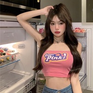 Elves 2-Color Tube Top Pink/White Cute Screen Print Free Size Very Comfortable To Wear ~ DX-231 04