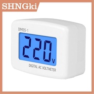 SHNGki Vôn kế kỹ thuật số AC 80-300V thiết bị kiểm tra điện áp ổ cắm phích cắm chuẩn Châu Âu DM55-1 