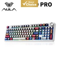 AULA F99 Pro mechanical keyboard wireless gaming keyboard Bluetooth hot swappable custom cream compu