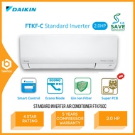 Daikin Standard Inverter Air Conditioner FTKF R32 2.0HP 4 Star Rating Aircond FTKF50C FTKF50CLF Penghawa Dingin