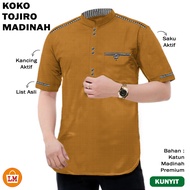 Baju Muslimin Koko Pria KOKO TOJIRO MADINAH Bahan Katun Madinah Premium Import Berkualitas TERMURAH TERLARIS TERBARU LMS 18849 18851 18853 18855