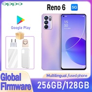 ใช้ OPPO Reno 6 5G โทรศัพท์ สมาร์ทโฟนเฟิร์มแวร์ทั่วโลก6.43นิ้ว Dimensity 900กล้องมองหลัง64MP แรม12GB