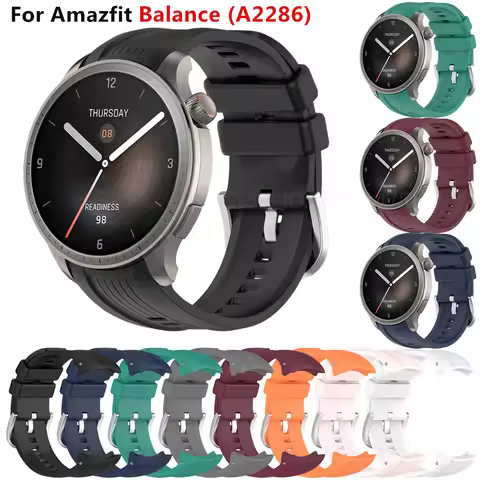 Silicone Watch Bracelet Strap For Xiaomi Huami Amazfit Balance SmartWatch Band For Amazfit Balance W