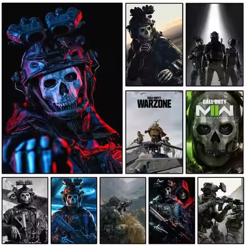 1PC Game C-call of D-duty Poster Self-adhesive Art Waterproof Paper Sticker Coffee House Bar Room Wa