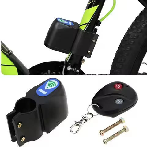 Remote Control Antitheft Bicycle Bike Alarm Alerter Super Loud Rainproof Burglar Alarm Lock With Rem