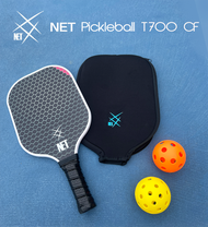 NET Pickleball II T700 Carbon Fiber with 2 Pickleball balls พิกเกอร์บอล Paddle 1  Rotational ball 2 