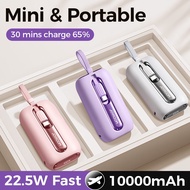 ALI🌹Joyroom 22.5W Mini Power Bank Fast Charging Powerbank With Type-C For iPhone Cable 10000mAh PD QC3.0 Charger For Sam