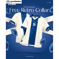 PROMO RAMADAN DAPAT FREE COLLAR Sesiapa Yang Custom Baju Lelaki White Blue Custom Jersey Collar Retro Jersey Malaysia Jersey Retro Collar Murah Baju Retro Jersey High Quality