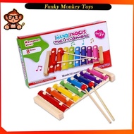 Wooden Multicolor 8 Notes Xylophone Piano Early Learning Educational Music Instrument Toys