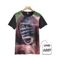 Clothes monkey Face Clothes for Children and Adults with Cute Monkey Images LP3D-A667 Fashion