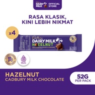 Cadbury Dairy Milk Hazelnut 52g (Paket isi 4) Cokelat Susu dengan Hazelnut