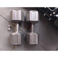 Empty barbell 12.5kg Hexagonal 2pcs Empty dumbbell 12.5kg 2pcs Hexagonal with lid