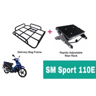RAPIDO Monorack SYM SM SPORT 110E  Food Delivery Bag Frame Tapak Accessories Motor 110 E