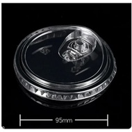 Merkon LID PET STRAWLESS plastic cup cover general coffee cup lid disposable 90mm and 95mm Lid