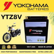 YTZ8V YTZ8 BATTERY YOKOHAMA MOTORCYCLE R 25 X-MAX 250 RFS150 KLX150 BENELLI RFS150i YAMAHA YZF-R25 VESPA PRIMAVERA 150