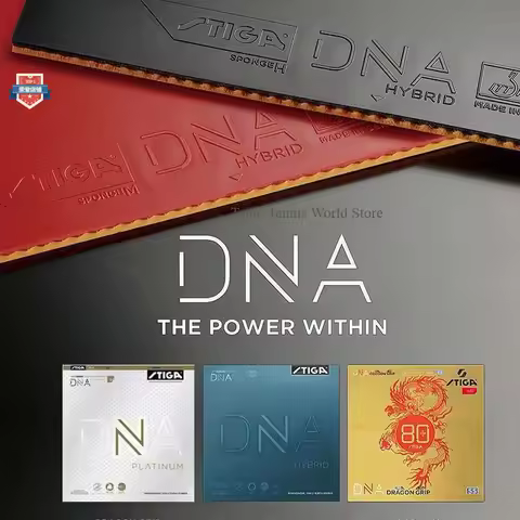 Genuine STIGA DNA‑Platinum Hybrid‑Series Inverted Rubber Pad, Professional Non‑Tacky Ping‑Pong Rubbe