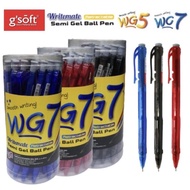 Gsoft PEN DAKWAT MATA BULAT / WG5 / Gsoft WG7 writemate retractable semi gel ball pen [ 0.5mm / 0.7m
