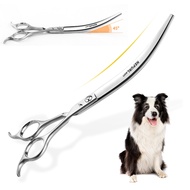 7.5 "45° extreme bend cut double tail bend cut down bend up one cut double pet scissors trim pet