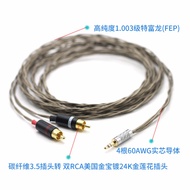 DIY HIFI 3.5mm Stereo to 2 RCA Male Cable Nordost Odin Siver-plated 3.5mm to Double rca Male Audio A