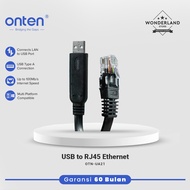 Onten Cable Connector USB to LAN RJ45 Ethernet Up To 100Mb Internet Speed/s OTN-UA21 RJ45 Cable