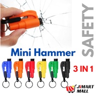EMERGENCY GLASS HAMMER CAR Portable Window Breaker Tool Seatbelt Seat Belt Cutter Safety Kit Hammer Escape Tool Kereta