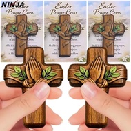 [Extreme] 1/3/5Pcs Wooden Prayer Cross - for Easter Christmas - Lightweight Portable Mini Crosses - 