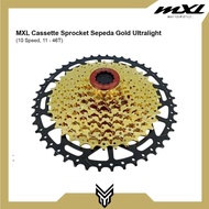 Cassette MXL Gold Ultralight 10 Speed 11-46T Sprocket Cassette Gear Bicycle